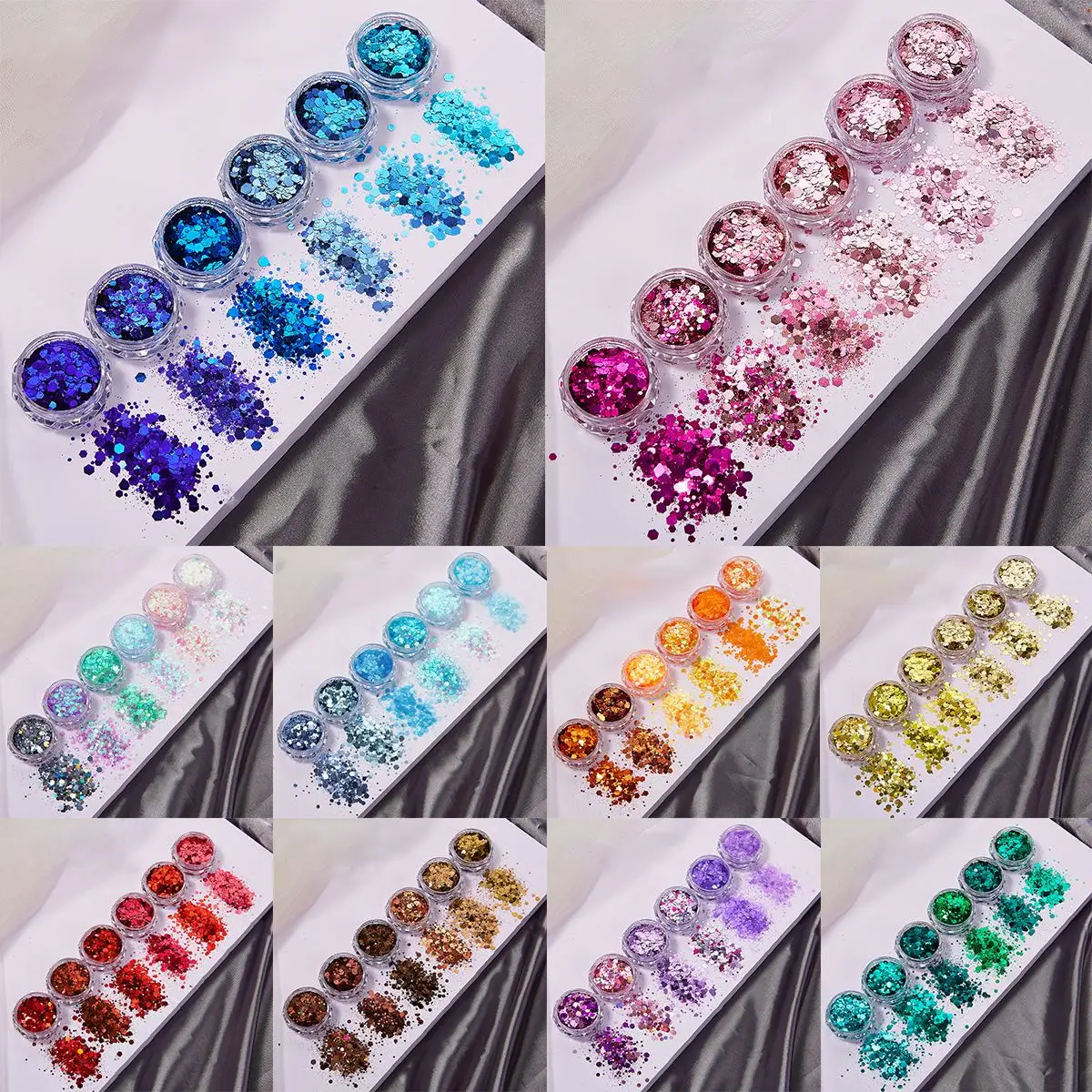 Resin Glitter Pack - 6 Kleuren/Set Hars Fonkelende Pailletten Voor