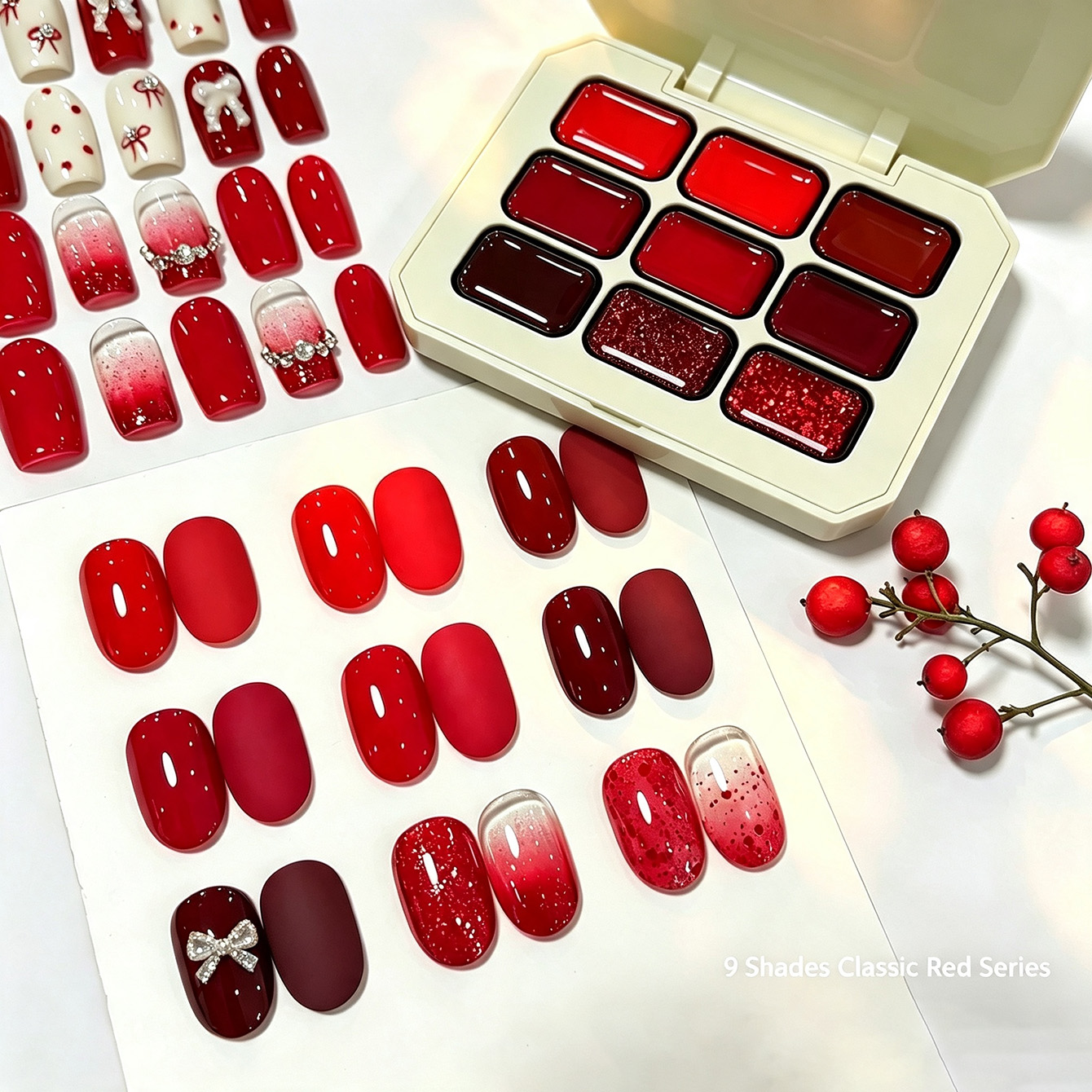 9 Kleuren Klassieke Rode Solid - Resin Glitter Pack recensie en prijs